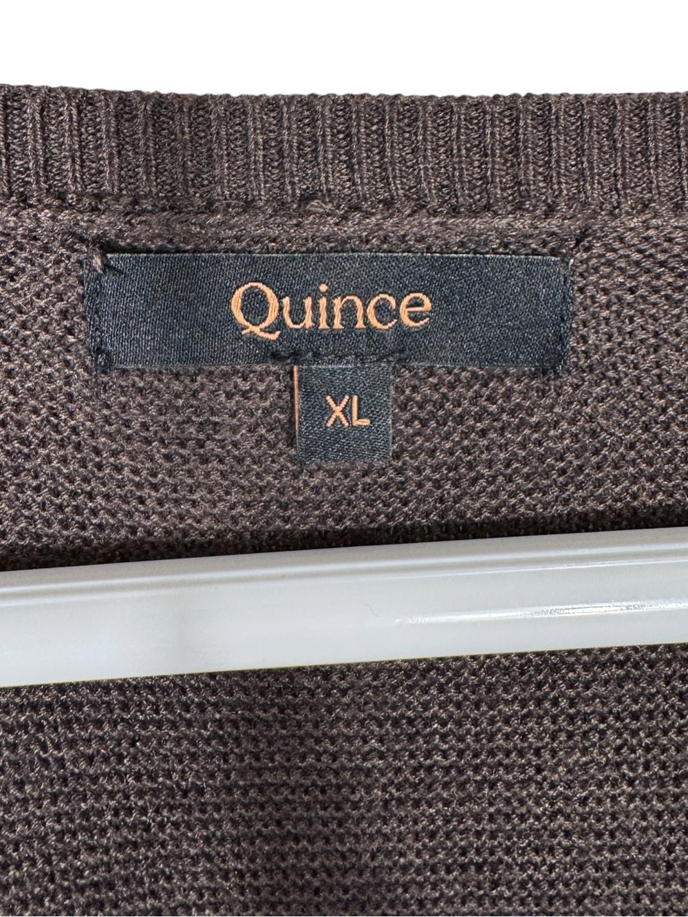 Quince Lightweight Cotton Cashmere Link-Stitch Dolman Sweater, Size XL - Picture 9 of 11